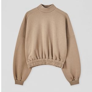 Brown mock neck sweetheart